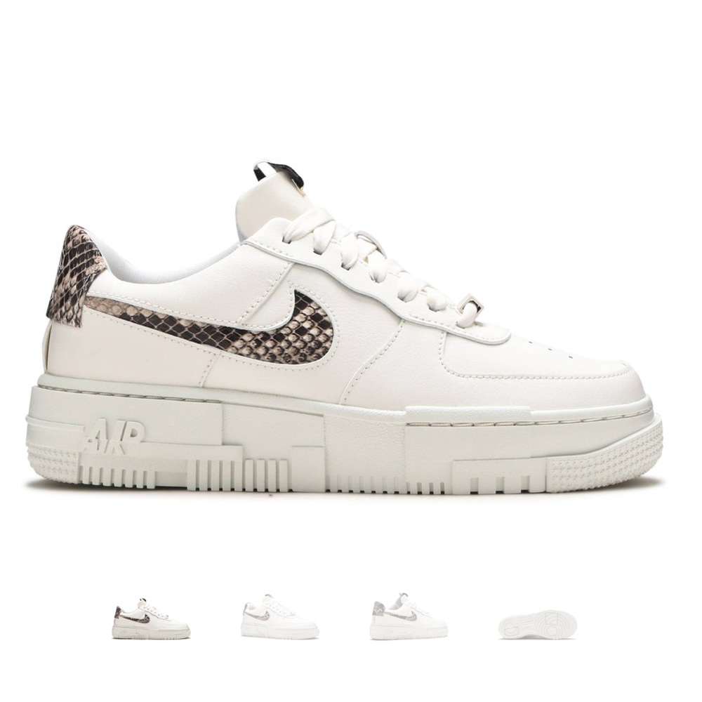 NIKE Women’s  AIR FORCE 1 PIXEL SE 'SAIL SNAKE'
